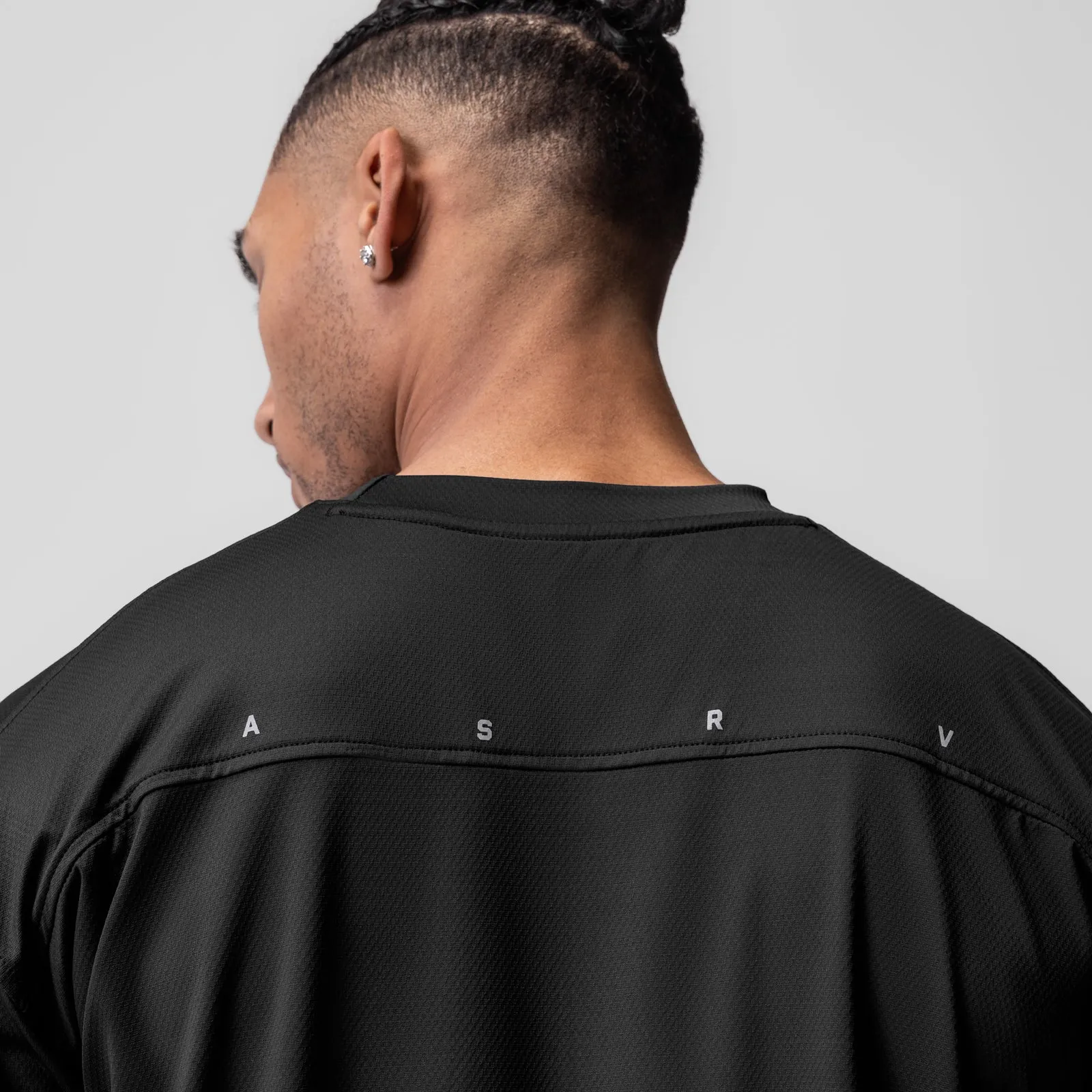 0822. AeroSilver® Oversized Tee - Black "RP"