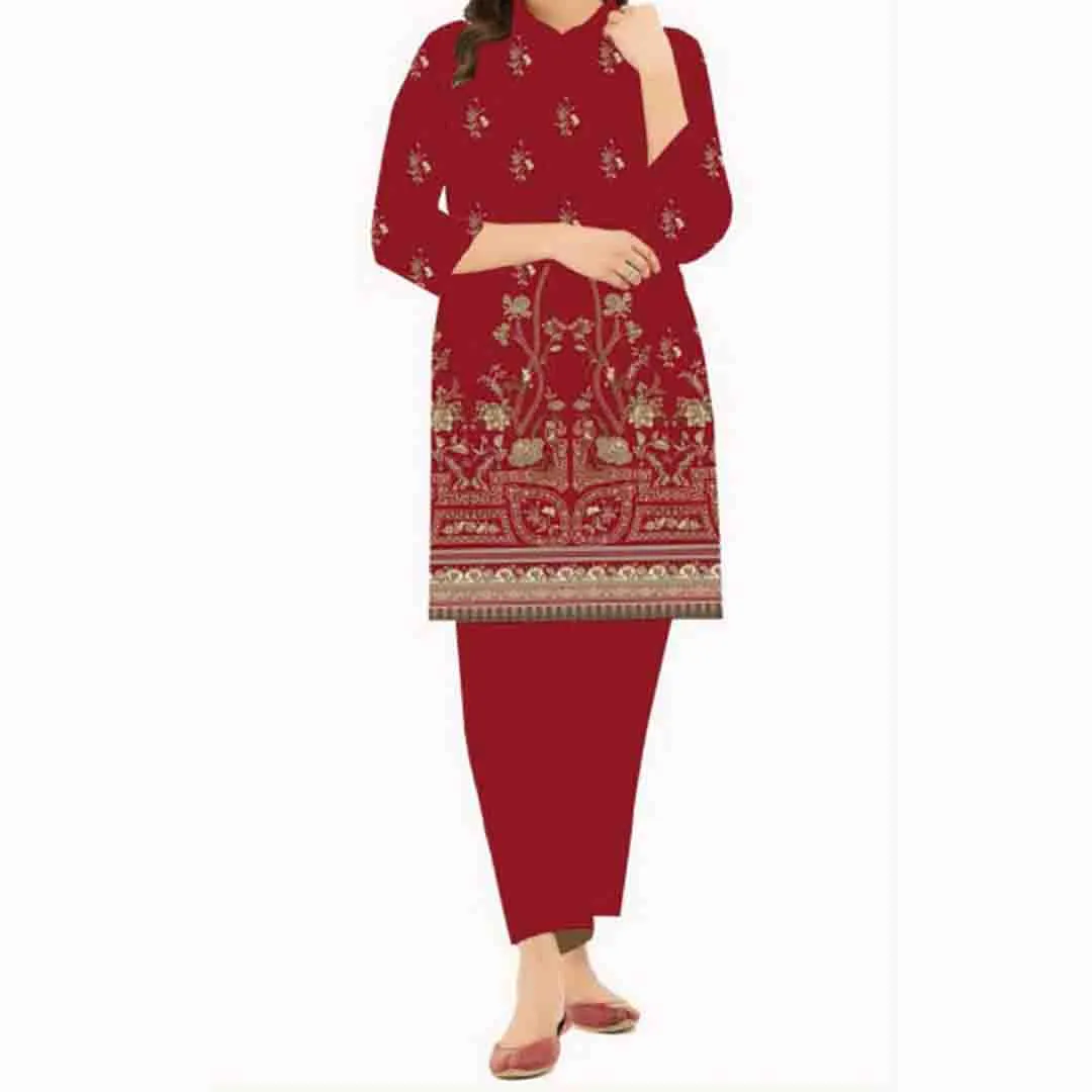1PC- Unstitched Printed Khaddar Shirt PW8318