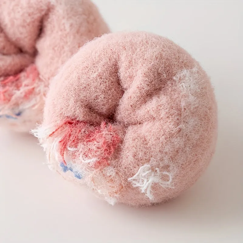 4 Pairs of Girls' Winter Pink Strawberry Rabbit Mink Velvet Mid-Calf Socks - Age 1-2, 2-3, 3-8 Years