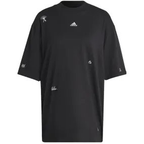 Adidas Womens BLUV Q1 Boyfriend T Shirt Black White