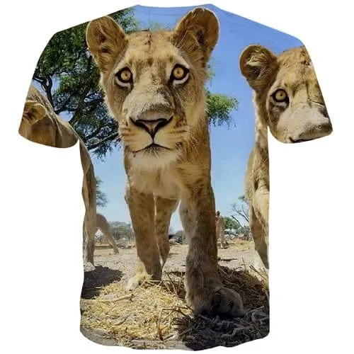 Animal T shirts Men Lion Tshirts Casual Hip Hop Tshirt Printed Harajuku Tshirt Anime Street T-shirts 3d Short Sleeve Fashion