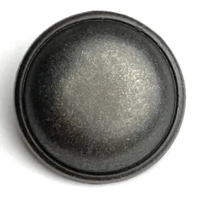 Antique Silver Simple Thin Rim Almost 5/8" / 15mm Shank Back Metal Button #SK1120