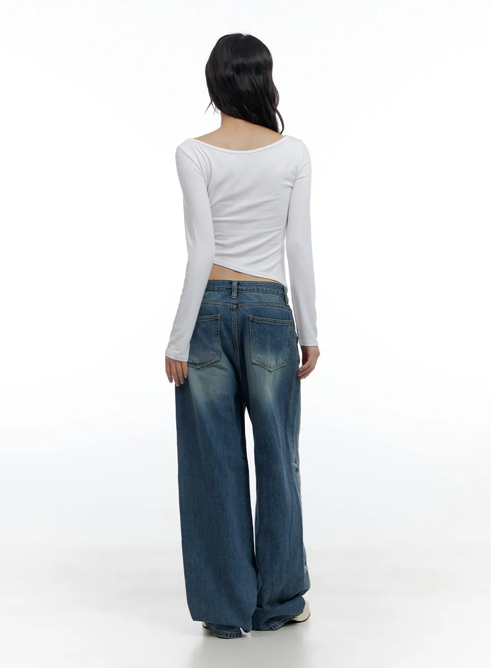 Chic Unbalanced Rayon Crop Shirt CS420