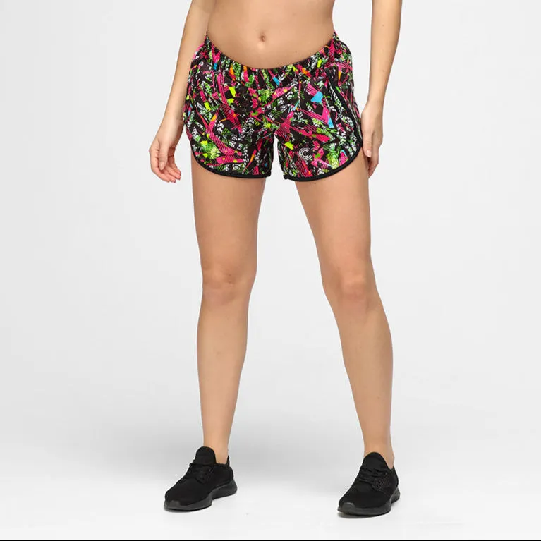 Clubbercise Retro Raver Loose Fit Workout Shorts