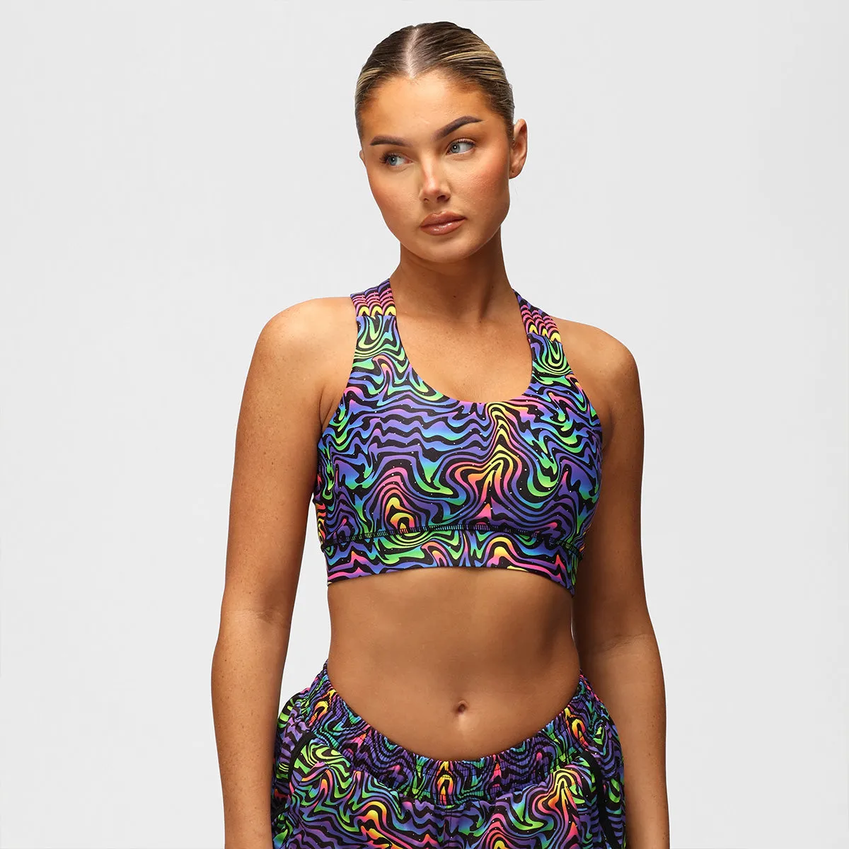 Cosmic Vortex Cross Back Bra