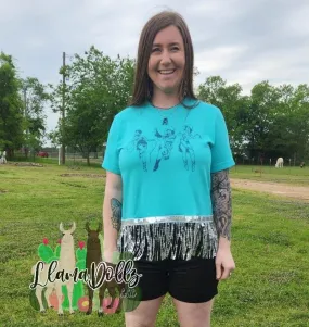 Cowgirl Trio Sequin Fringe Shirt