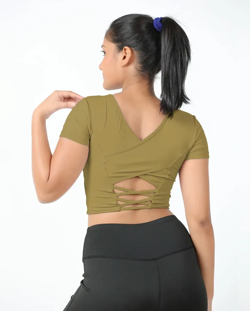 DareGlam Crossover Crop Top - Confidence in Style