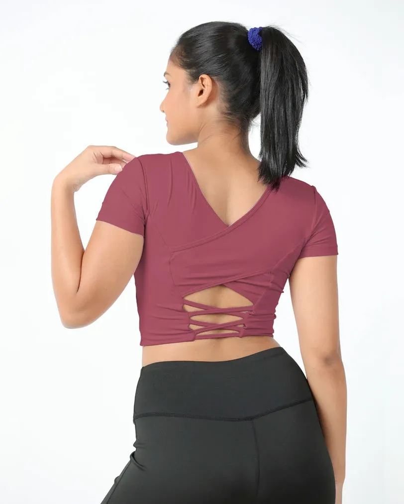 DareGlam Crossover Crop Top - Confidence in Style