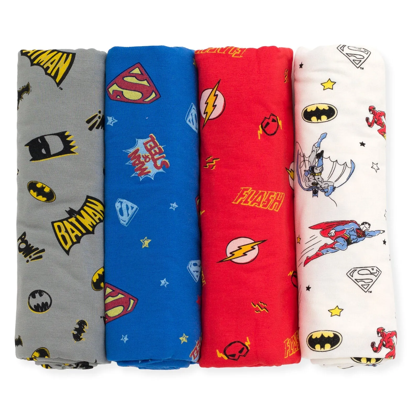 DC Comics Justice League 4 Pack Swaddles