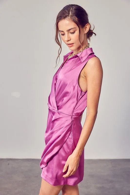 Do   Be Collection Junior Collar Wrap Dress