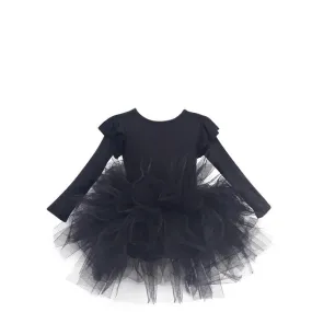 DOLLY by Le Petit Tom ® TIMELESS LONG SLEEVE TUTU DRESS black