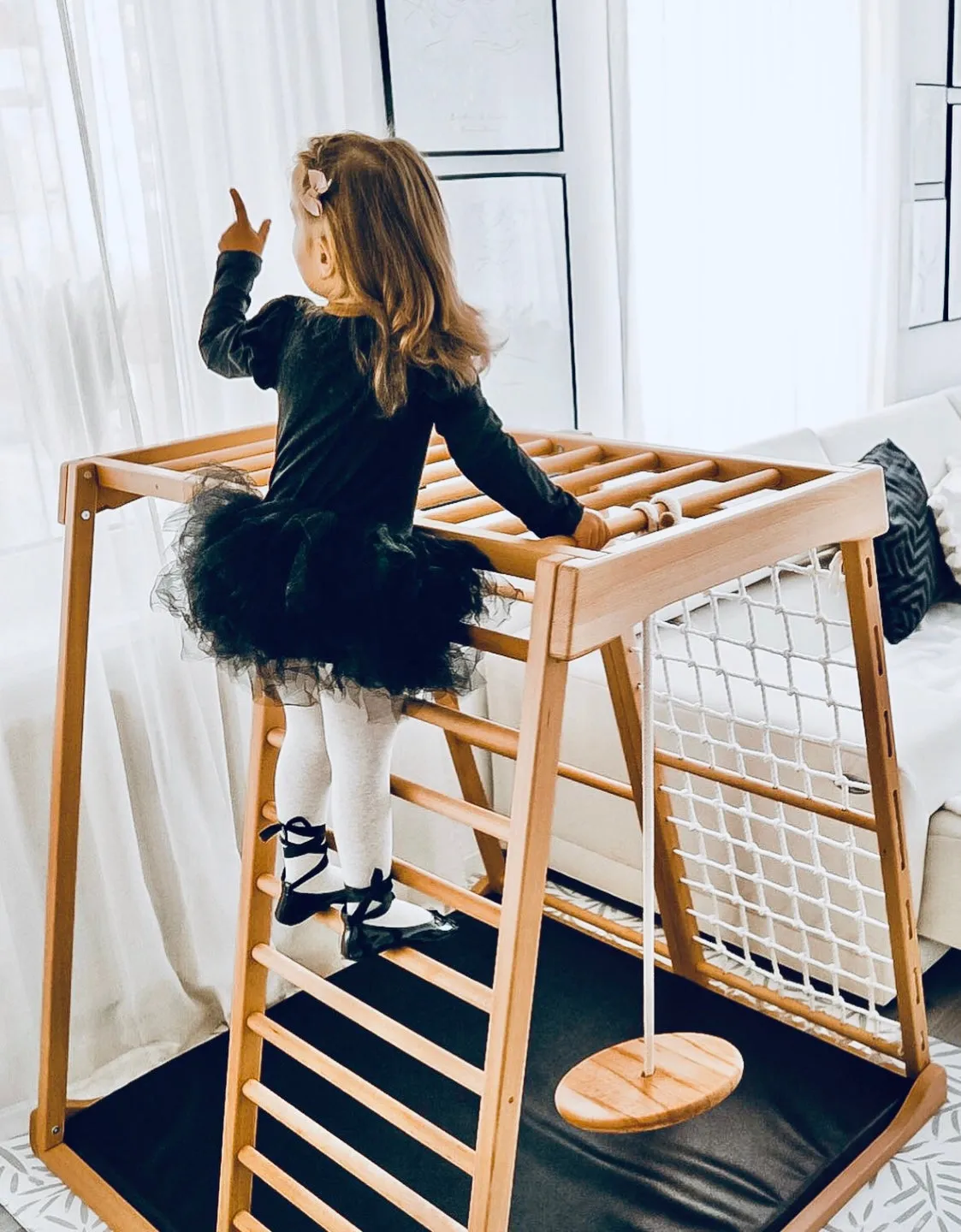 DOLLY by Le Petit Tom ® TIMELESS LONG SLEEVE TUTU DRESS black