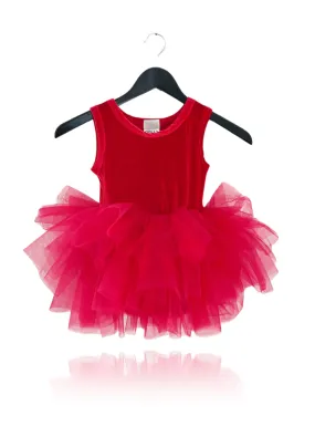 DOLLY TIMELESS VELVET TUTU DRESS red