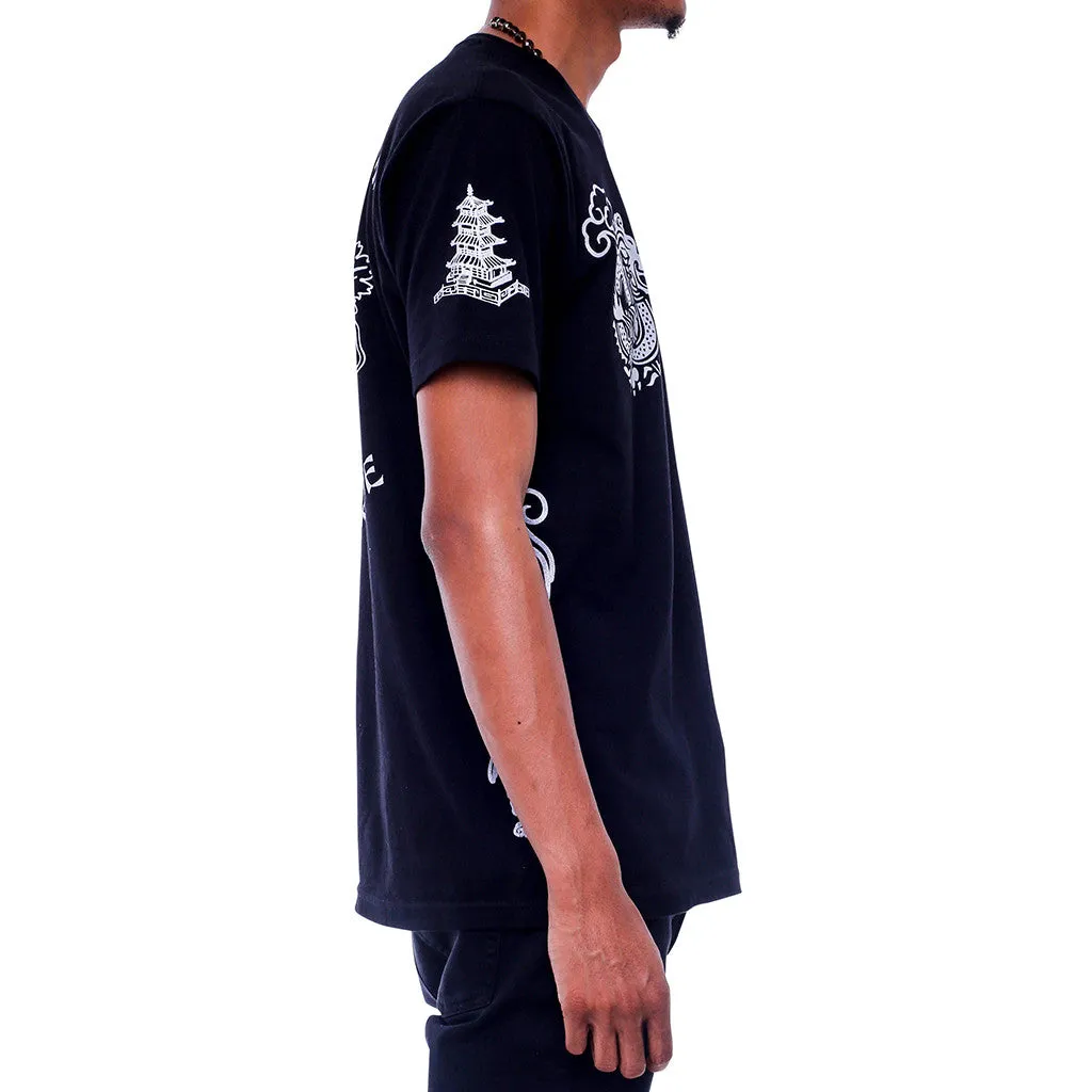 Double Up Black Metallic T Shirt