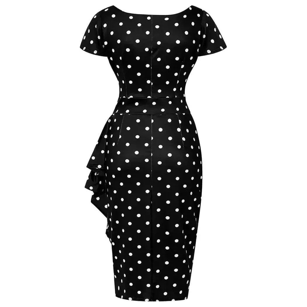 Elsie Dress - Black Polka Dot