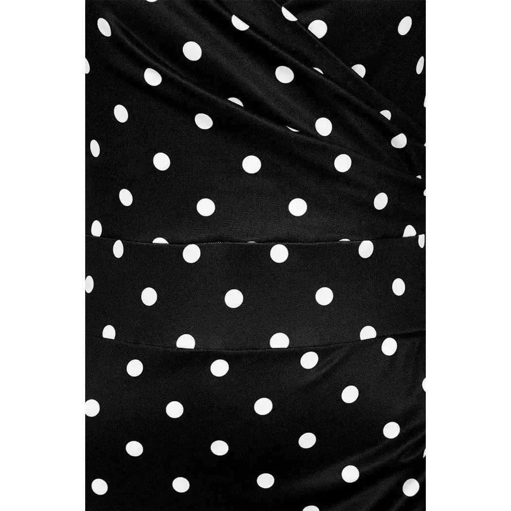 Elsie Dress - Black Polka Dot
