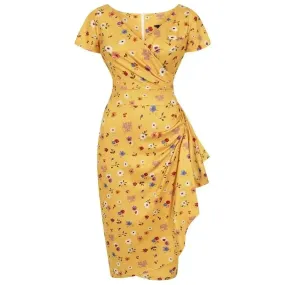 Elsie Dress - Mustard Bloom