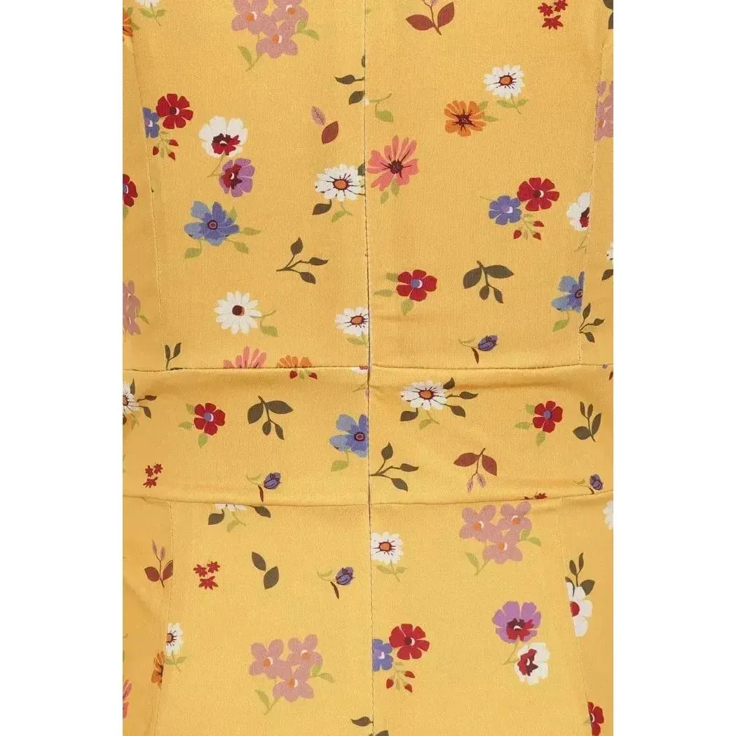 Elsie Dress - Mustard Bloom