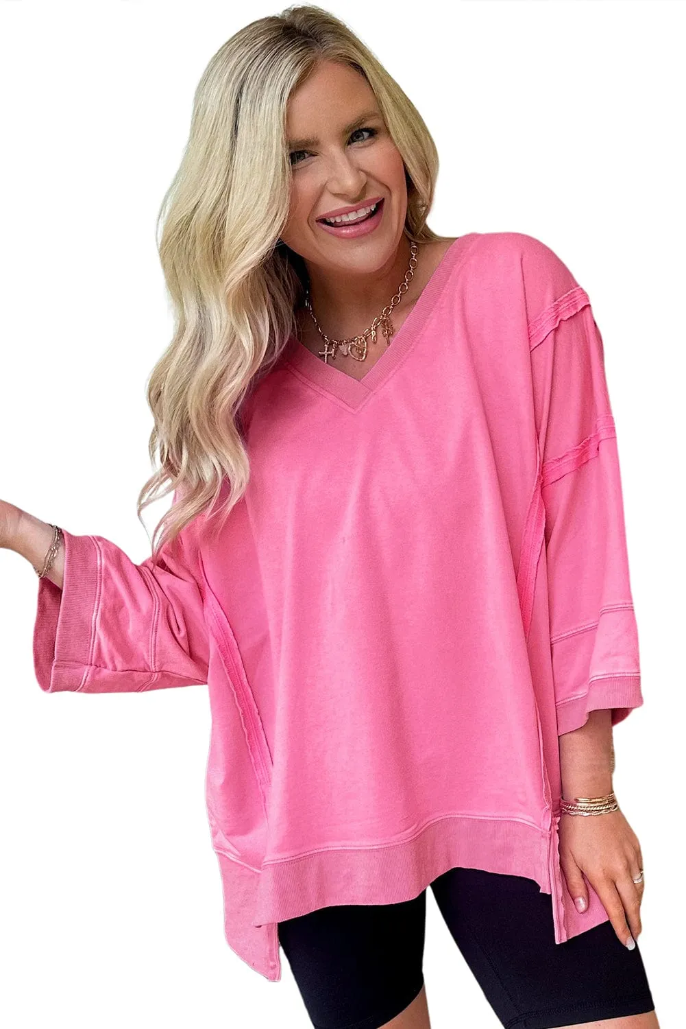 Everett V-Neck 3/4 Sleeve Tunic | S-XL | PRE ORDER