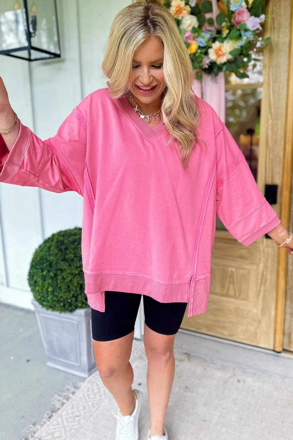 Everett V-Neck 3/4 Sleeve Tunic | S-XL | PRE ORDER