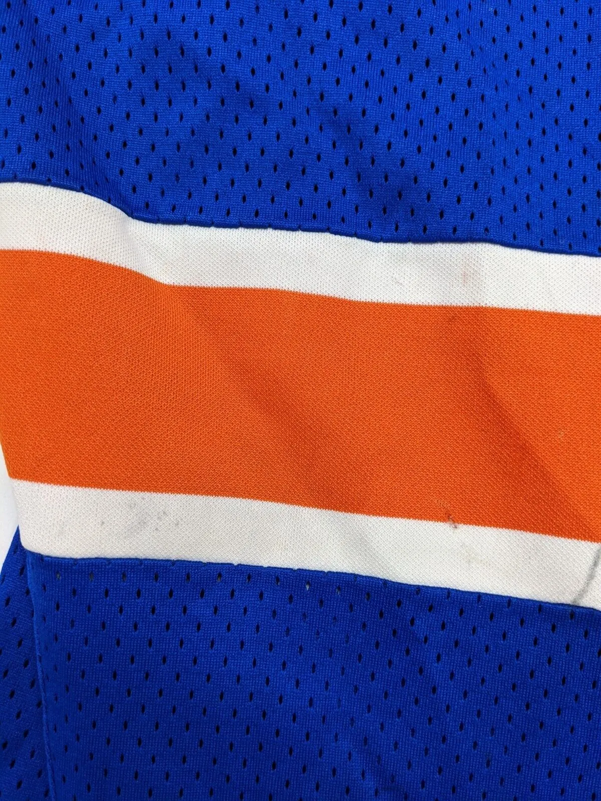 FLYERS Long Sleeve Baseball T-Shirt V-Neck Blue/Orange Striped Navy Size XL
