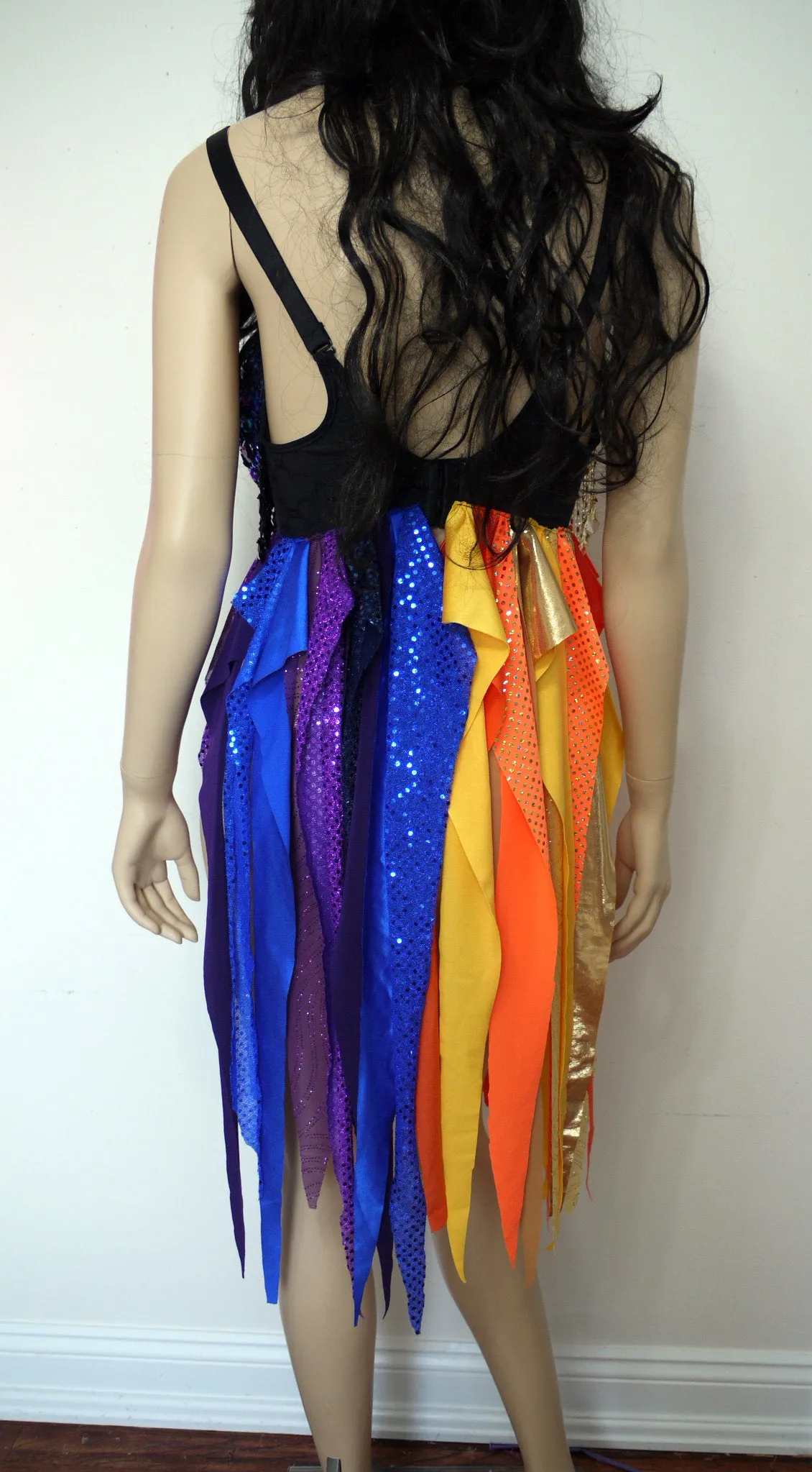 Galaxy Sun and Moon Baby Doll Rave Bra Dress