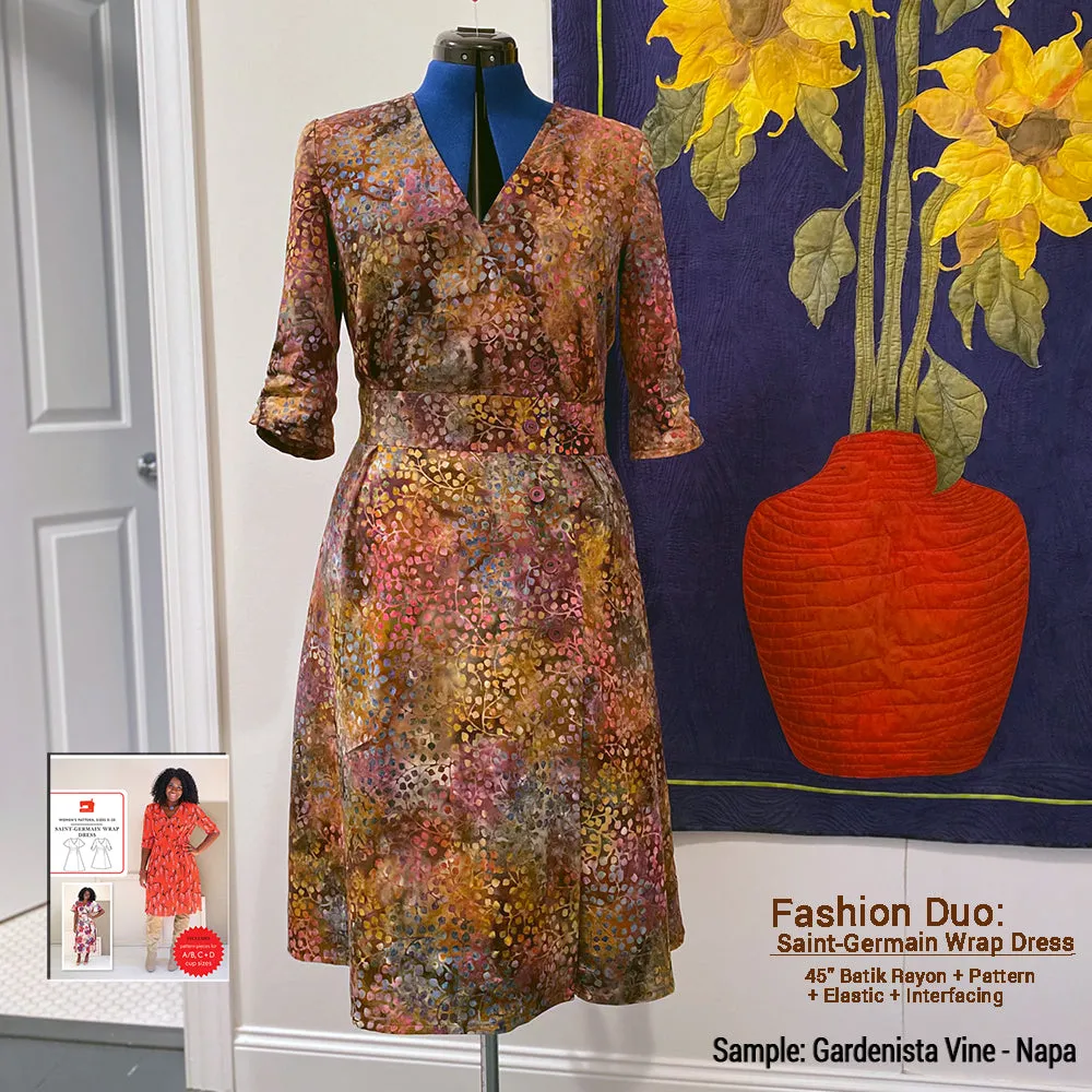 Garment Kit - Saint-Germain Wrap Dress / Batik Rayon