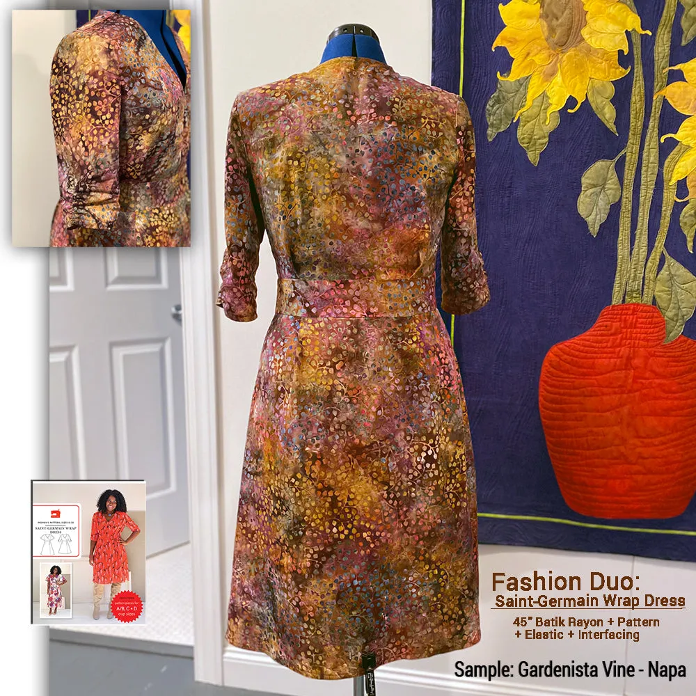 Garment Kit - Saint-Germain Wrap Dress / Batik Rayon