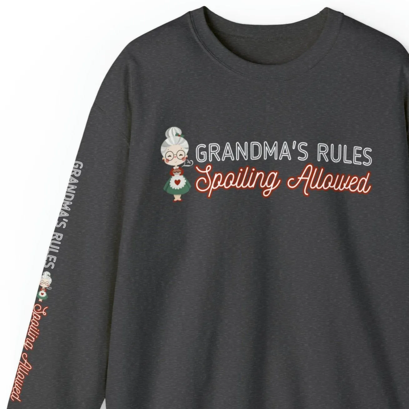 Grandma's Rules: Spoiling Allowed Women's Sweatshirt with Sleeve Detail