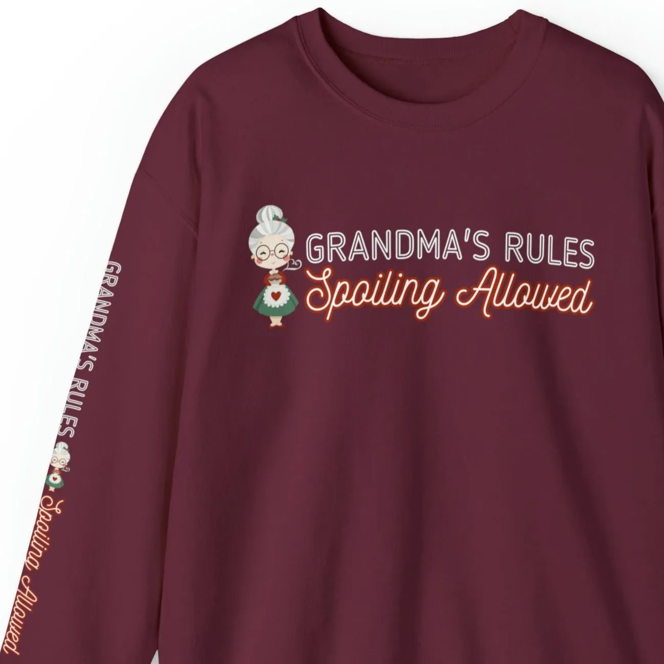 Grandma's Rules: Spoiling Allowed Women's Sweatshirt with Sleeve Detail