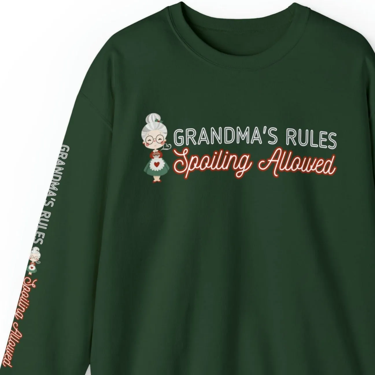Grandma's Rules: Spoiling Allowed Women's Sweatshirt with Sleeve Detail