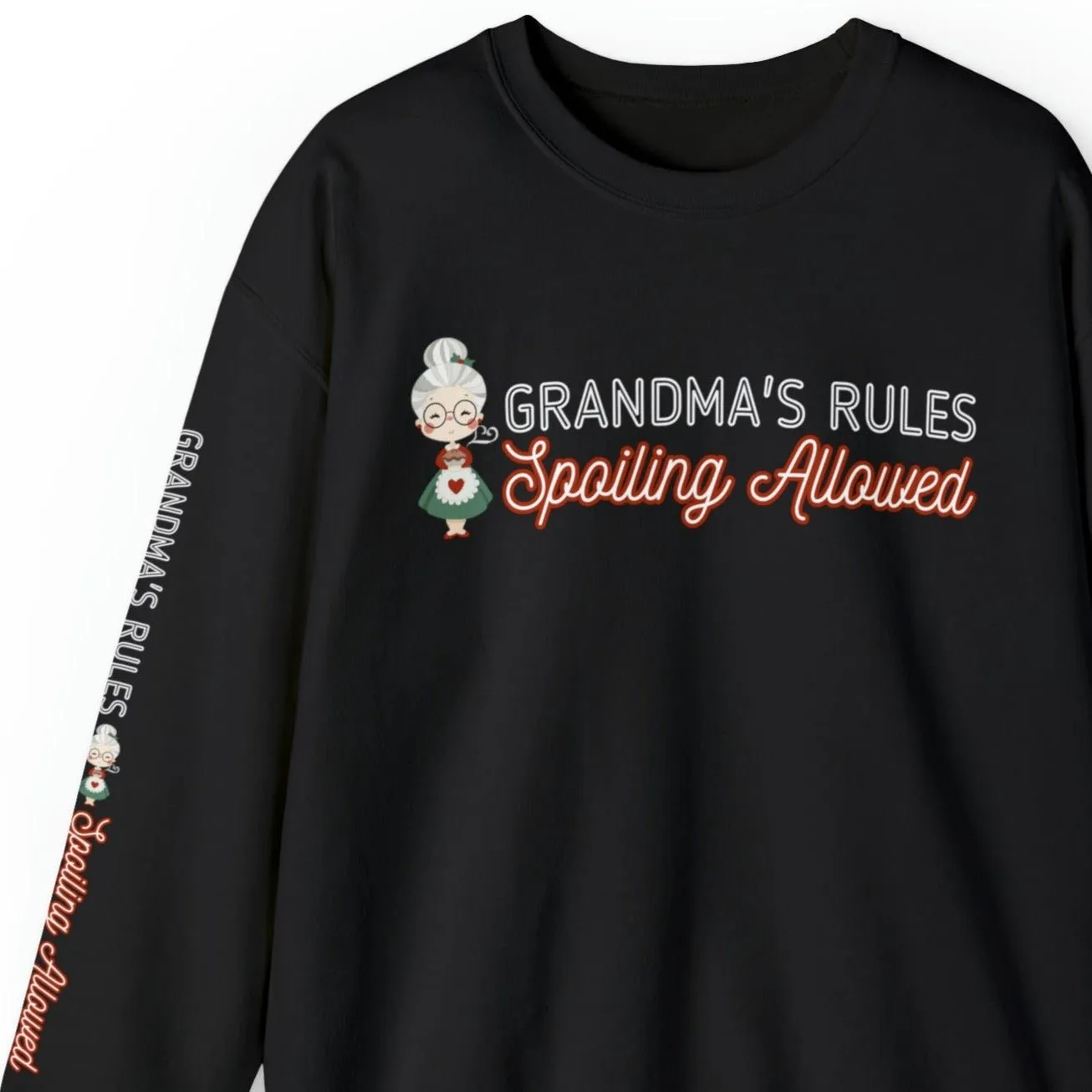Grandma's Rules: Spoiling Allowed Women's Sweatshirt with Sleeve Detail