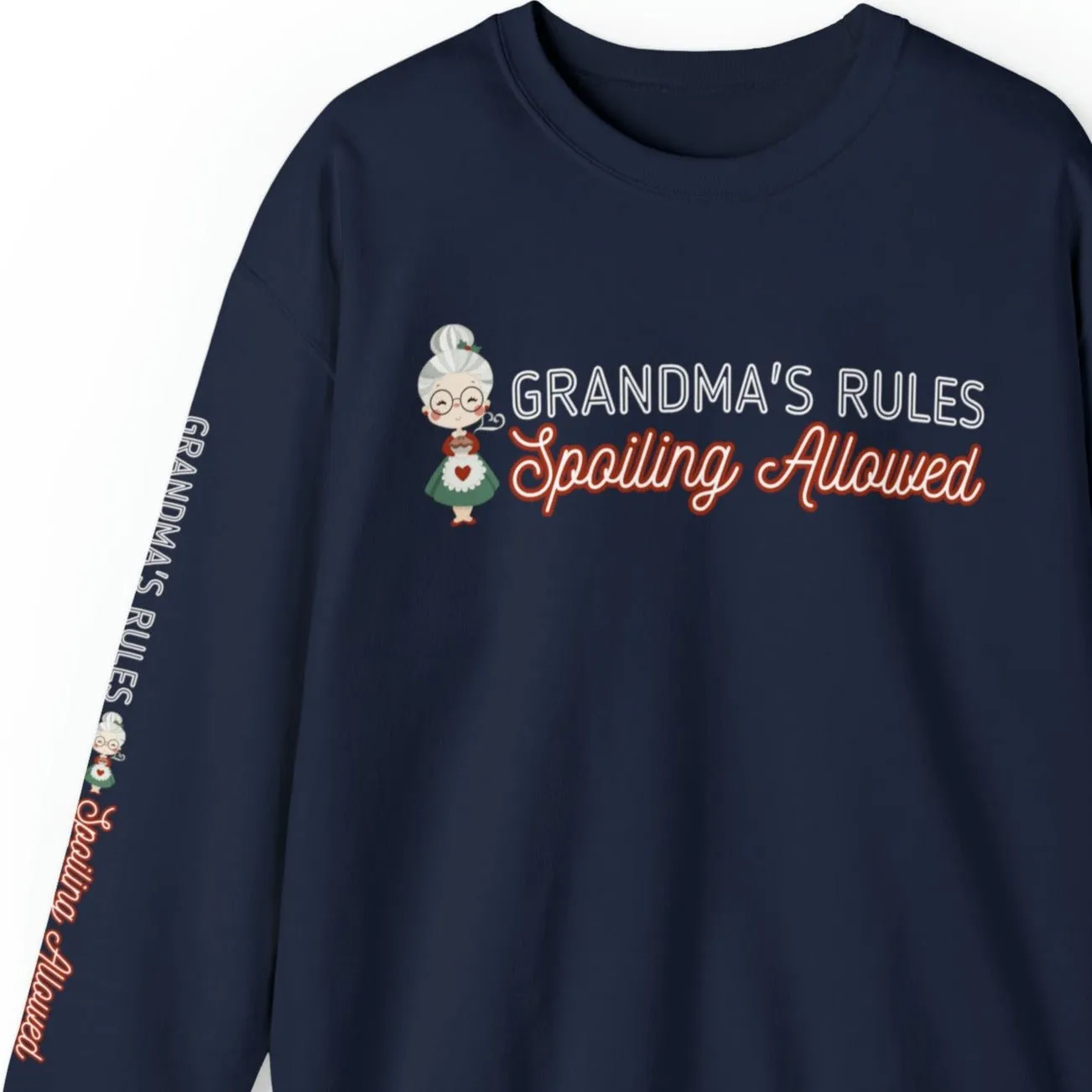 Grandma's Rules: Spoiling Allowed Women's Sweatshirt with Sleeve Detail