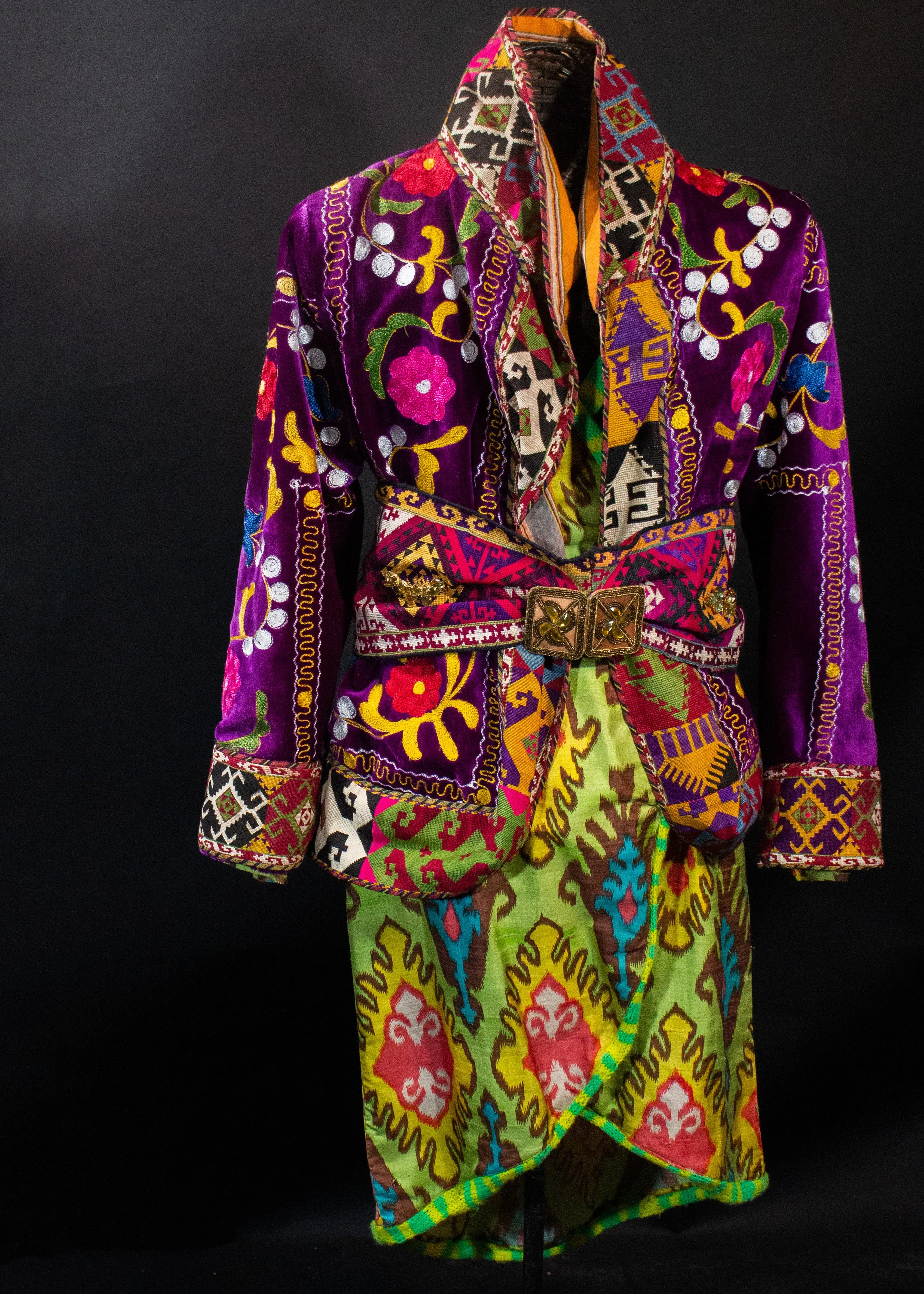 Ikat Silk Wrap Dress by Hogo Natsuwa