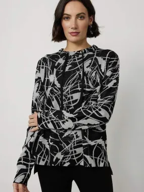 Joseph Ribkoff T Abstract Printed Top 214931 196