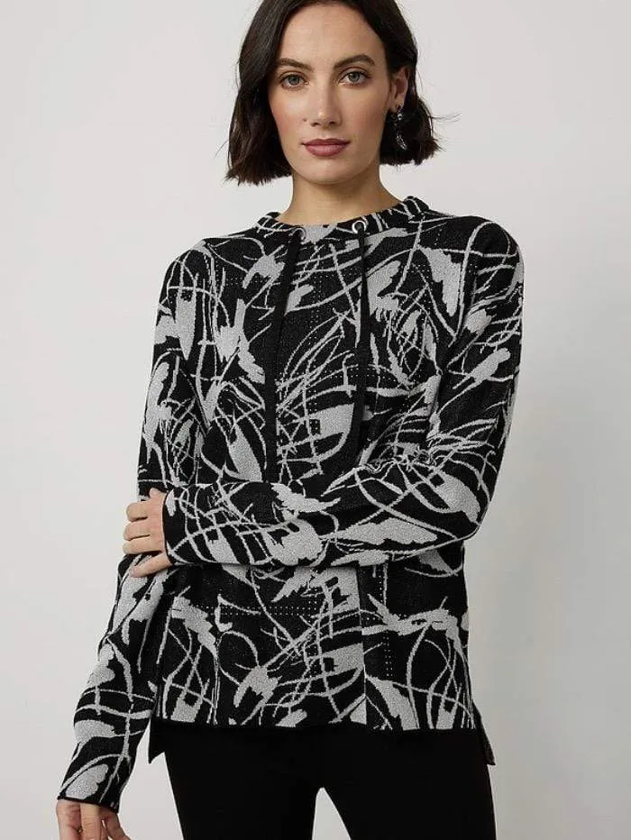 Joseph Ribkoff T Abstract Printed Top 214931 196