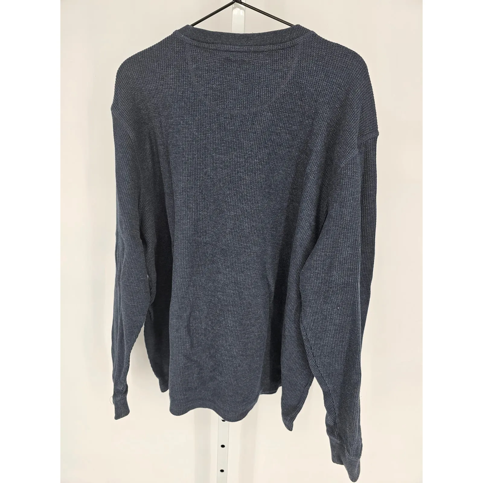 Knit Works Mens Sz XXL Soft Wash Thermal Long Sleeve T Shirt Slate Blue