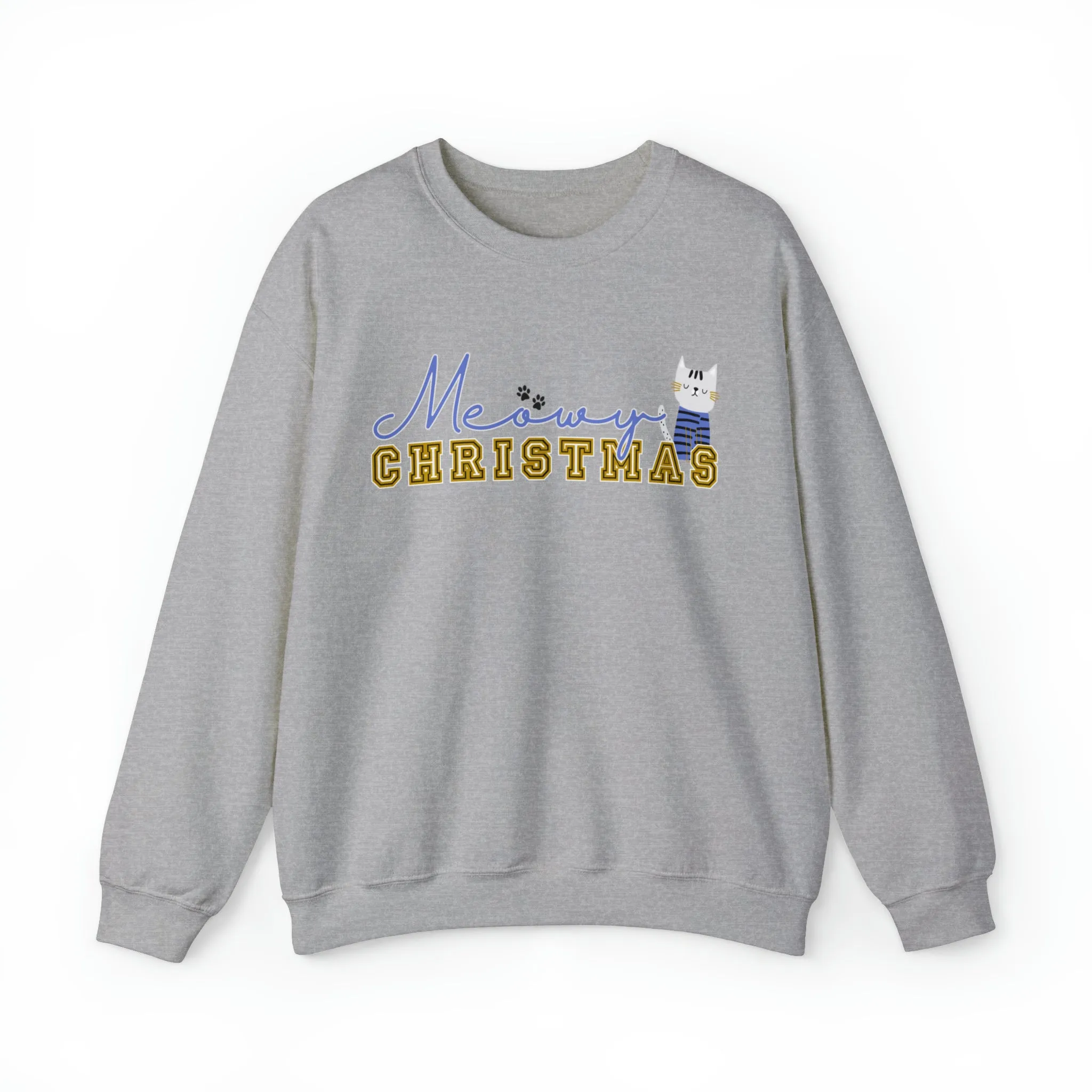Meowy Christmas: Festive Cat Graphic Women's Sweatshirt