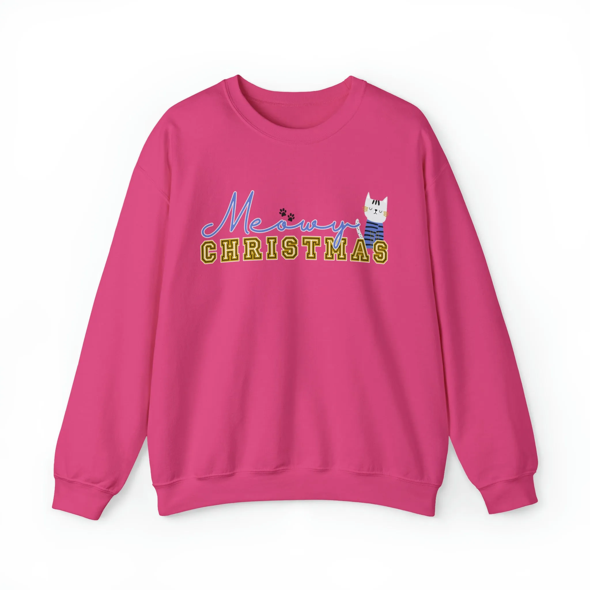 Meowy Christmas: Festive Cat Graphic Women's Sweatshirt
