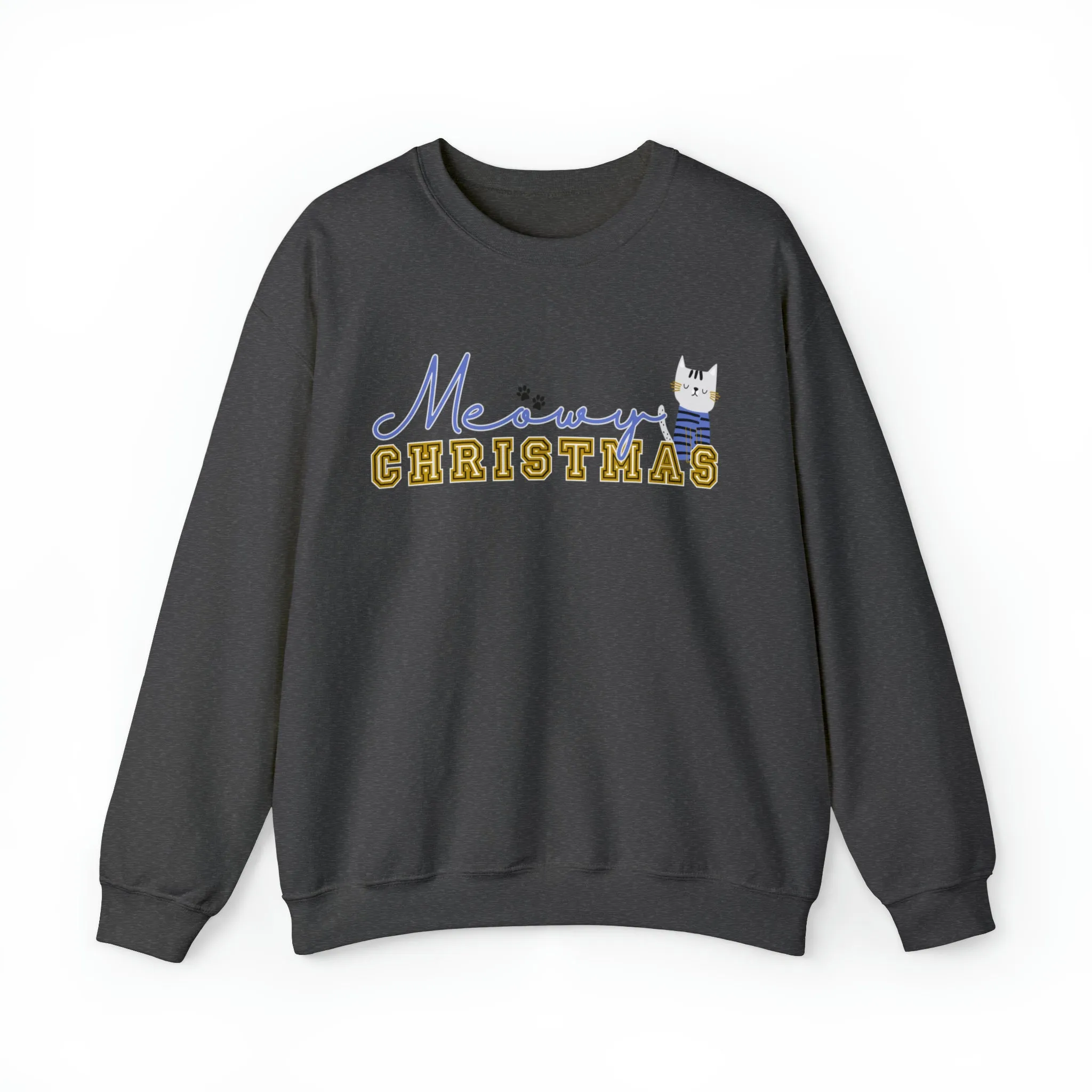 Meowy Christmas: Festive Cat Graphic Women's Sweatshirt