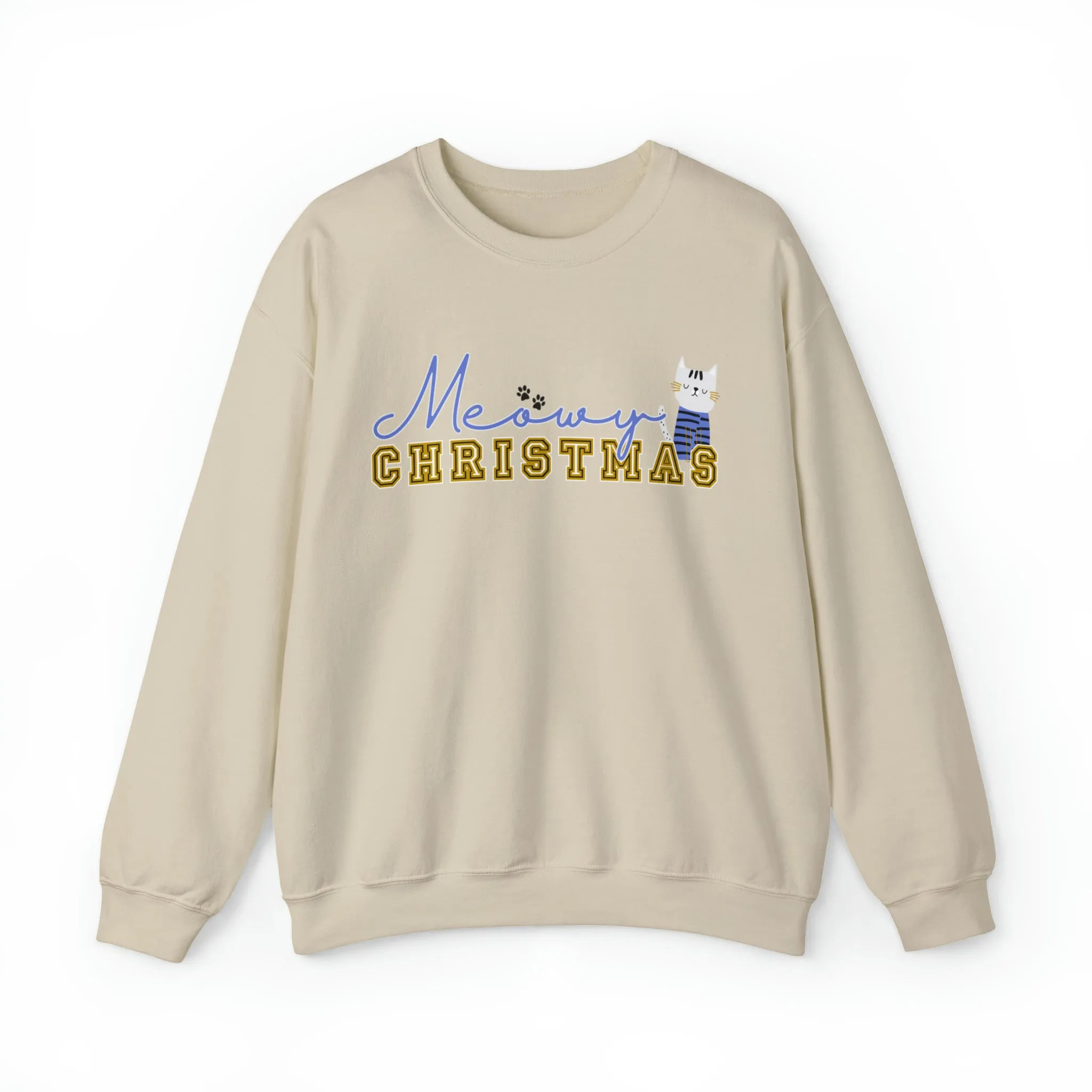 Meowy Christmas: Festive Cat Graphic Women's Sweatshirt