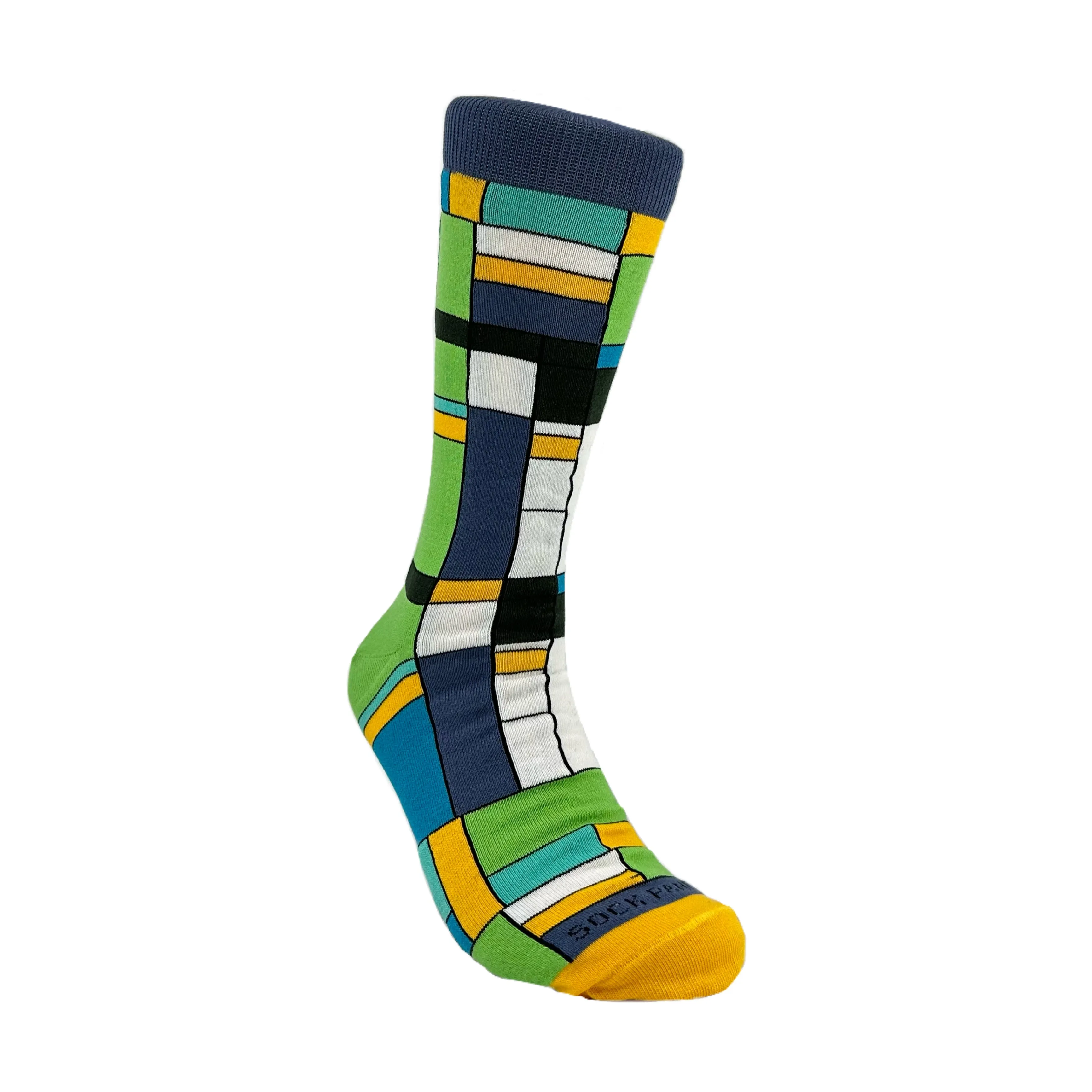 Mondrian Style Block Art Socks from the Sock Panda (Adult Large - Men's Shoe Sizes 8-12)