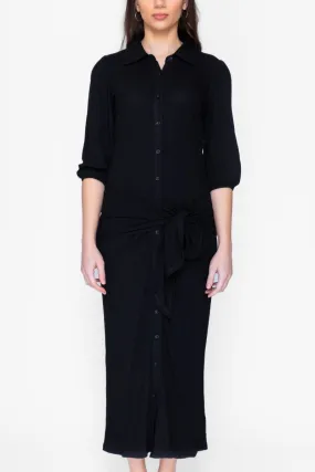 NAOMI DRESS 3/4 SLEEVES (BLACK)