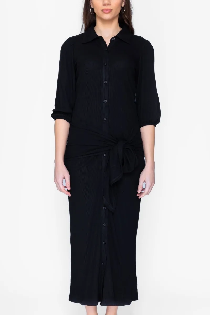 NAOMI DRESS 3/4 SLEEVES (BLACK)
