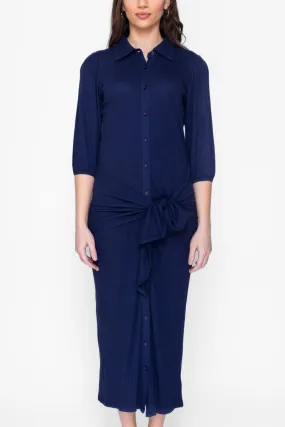 NAOMI DRESS 3/4 SLEEVES (NAVY)