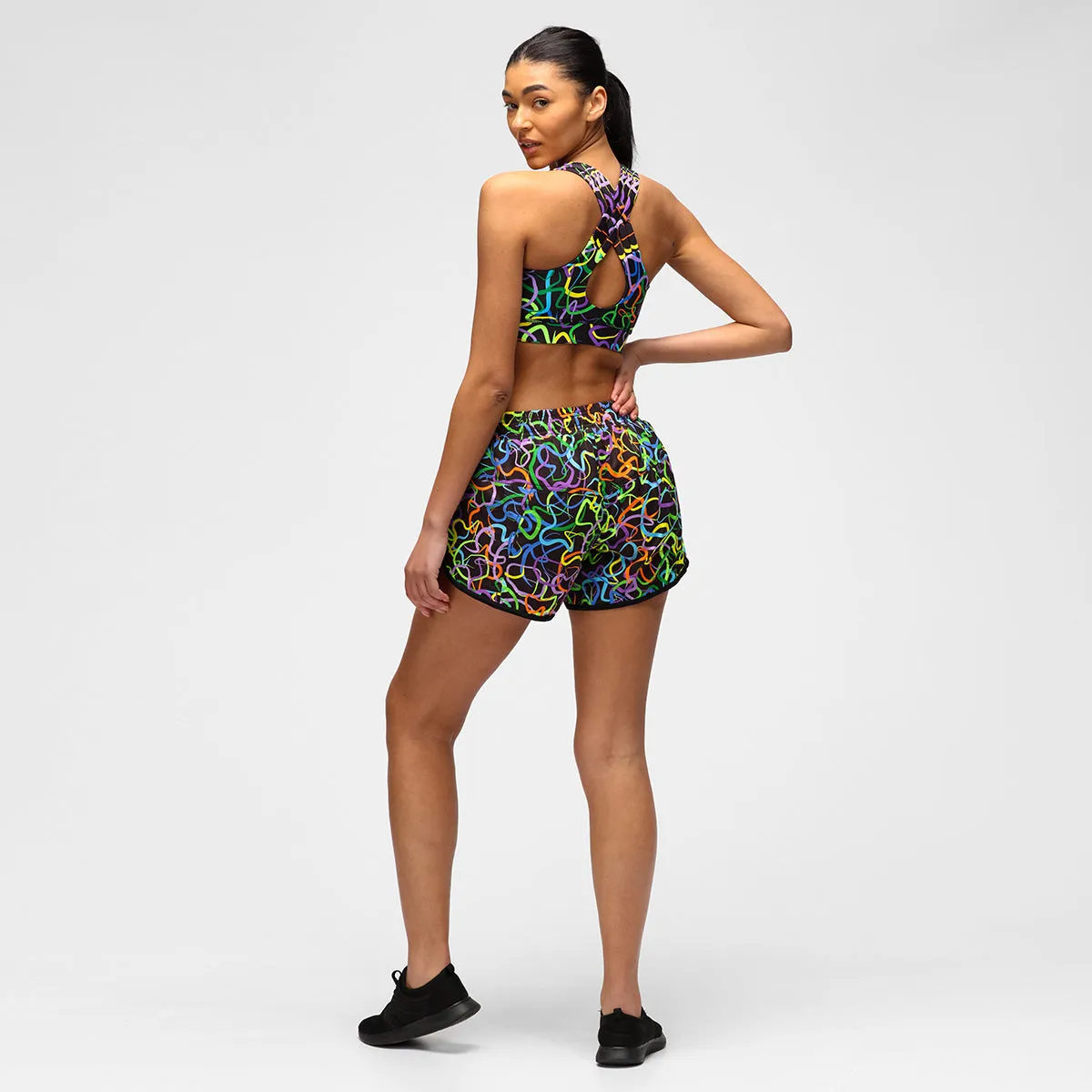 Neon Noodles Loose Fit Workout Shorts