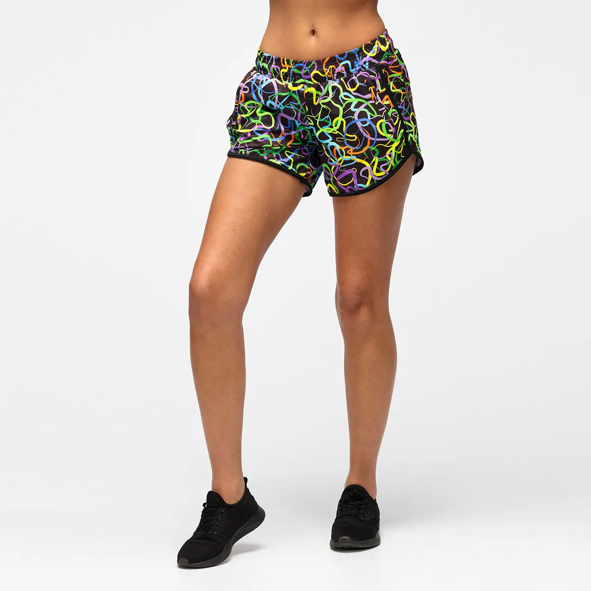 Neon Noodles Loose Fit Workout Shorts