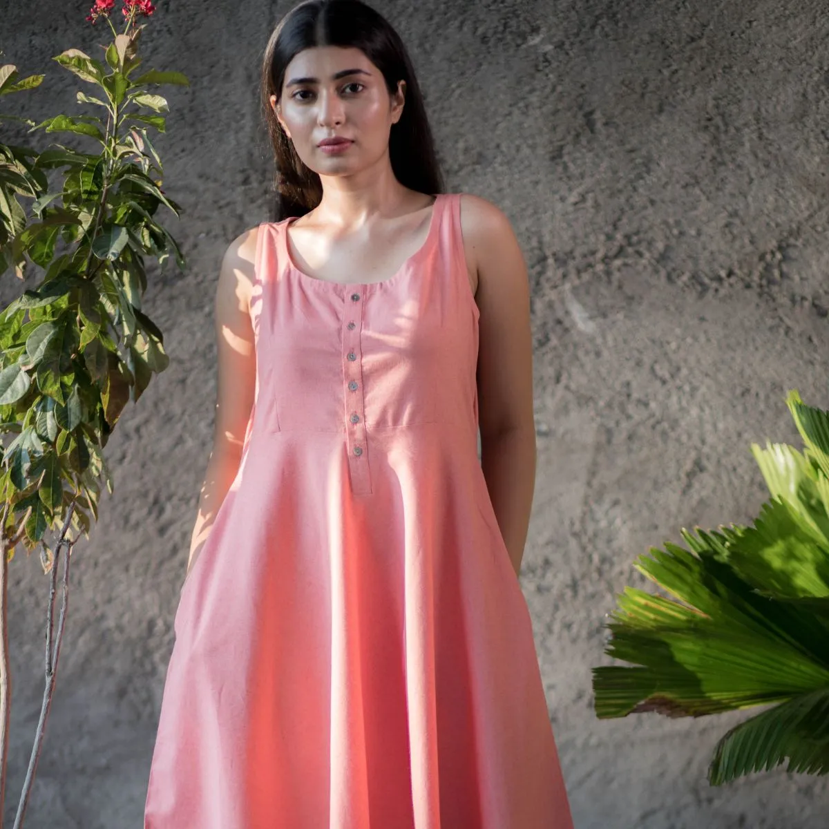 Old Peony Organic Cotton Skater Dress