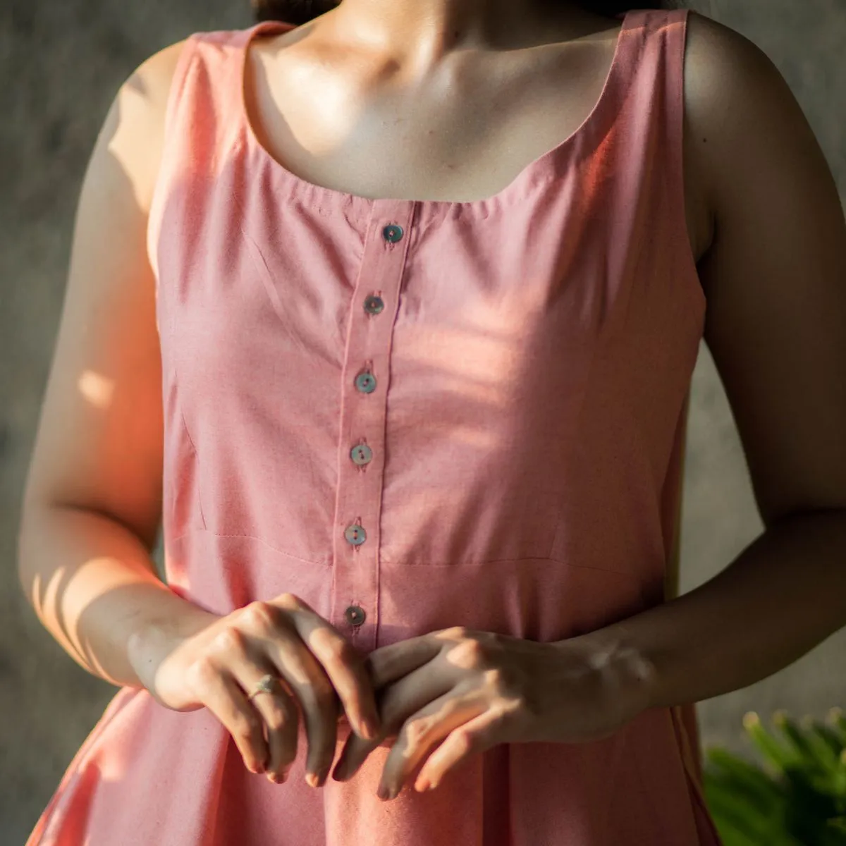 Old Peony Organic Cotton Skater Dress