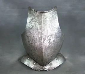 Original 16th Century European Engraved Breastplate Armor